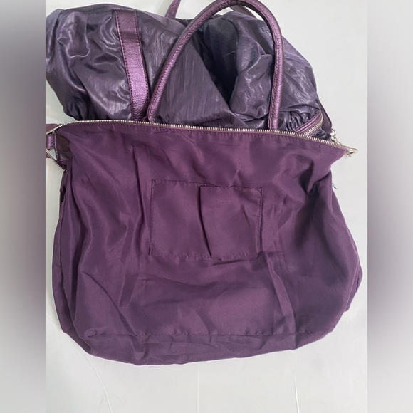 RARE ALDO Hobo Handbag/ Messenger Purple And Gorgeous Metal Hardware - Picture 8 of 16